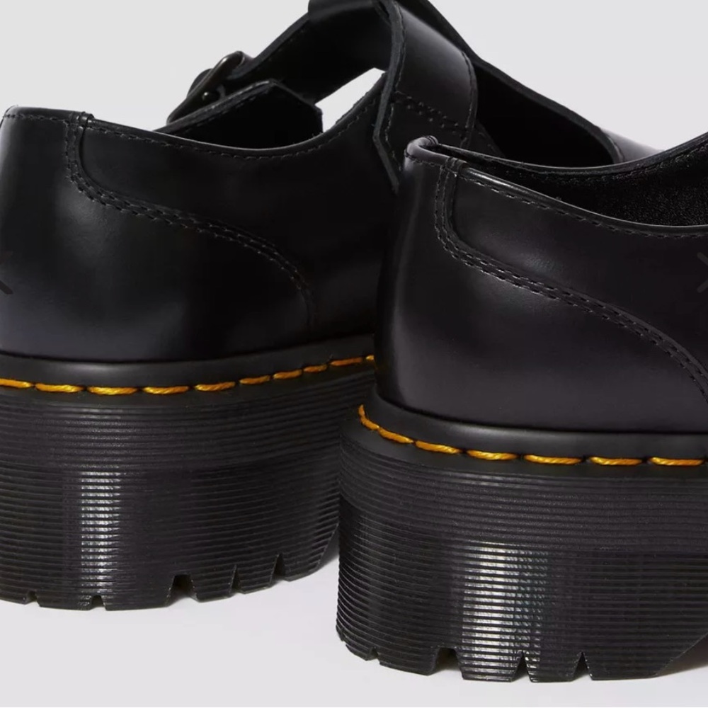 Dr. Martens Bethan Women’s Platform Mary Jane – Black Smooth Leather - Picture 4 of 7